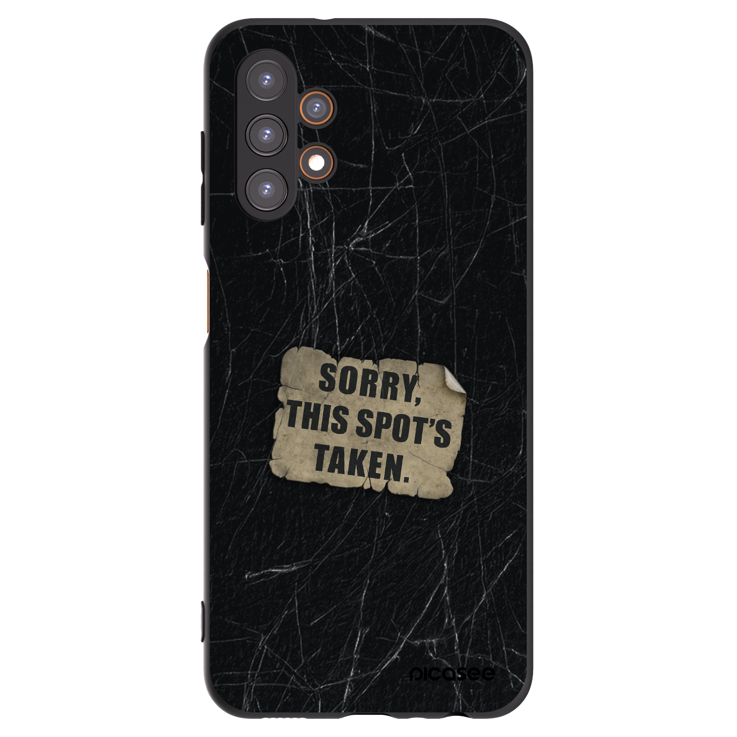 Picasee silikonowe czarne etui na Samsung Galaxy A13 4G A135 - SORRY