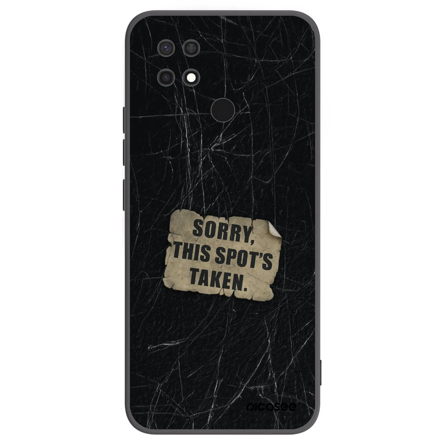 Picasee silikonowe czarne etui na Xiaomi Redmi 10C - SORRY