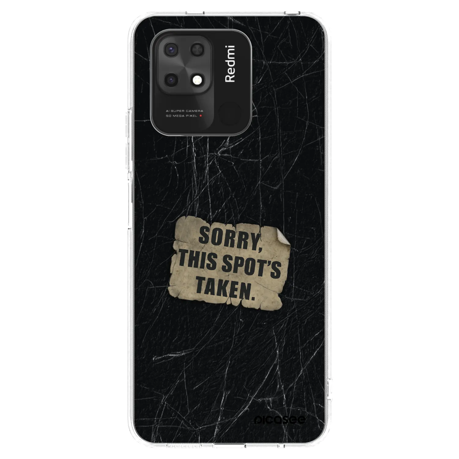 Picasee silikonowe przeźroczyste etui na Xiaomi Redmi 10C - SORRY