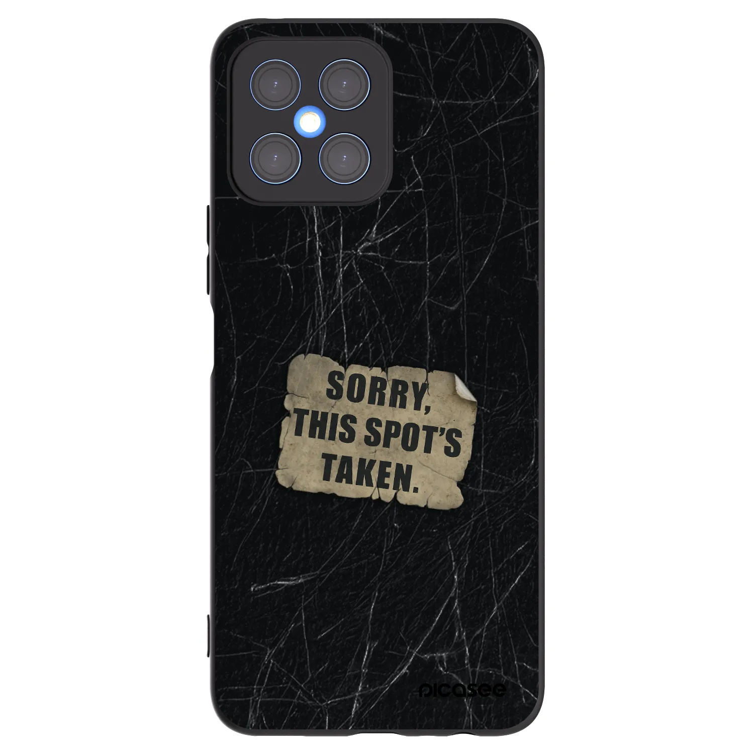 Picasee silikonowe czarne etui na Honor X8 4G - SORRY