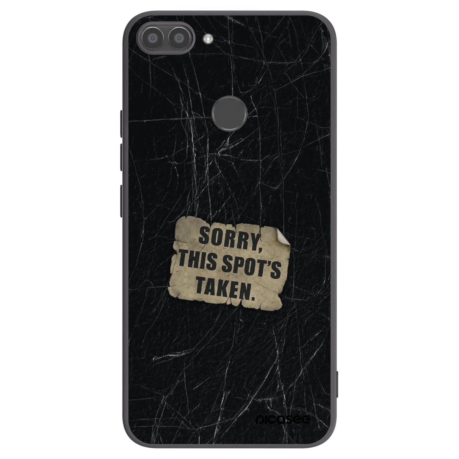 Picasee silikonowe czarne etui na Huawei P Smart - SORRY