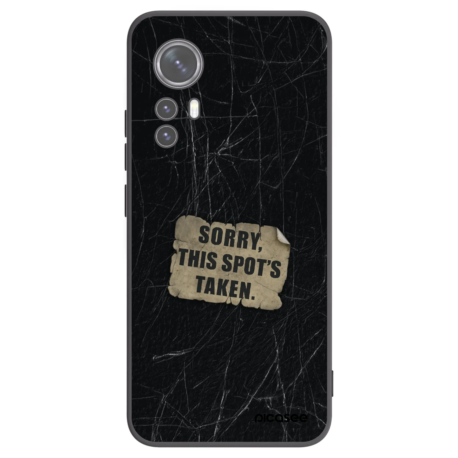 Picasee silikonowe czarne etui na Xiaomi 12X - SORRY