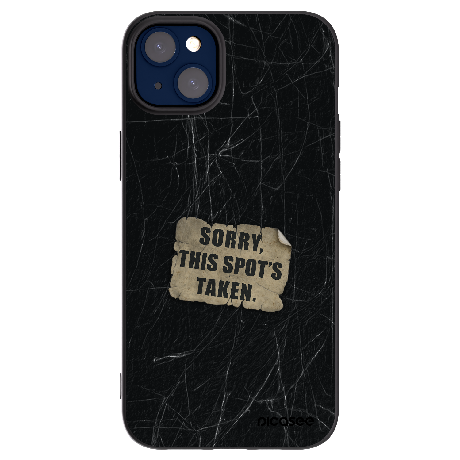 Picasee silikonowe czarne etui na Apple iPhone 14 Plus - SORRY
