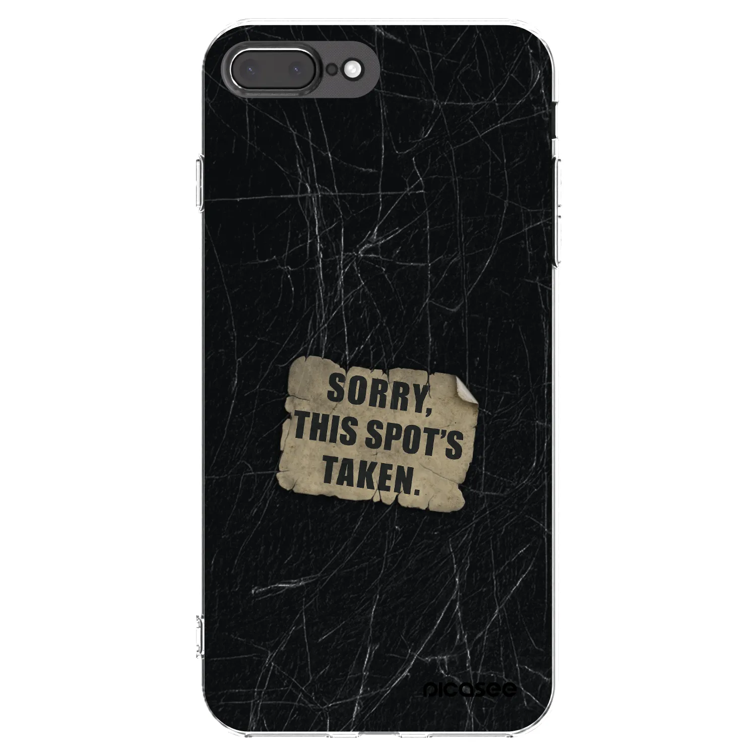 Picasee silikonowe przeźroczyste etui na Apple iPhone 8 Plus - SORRY