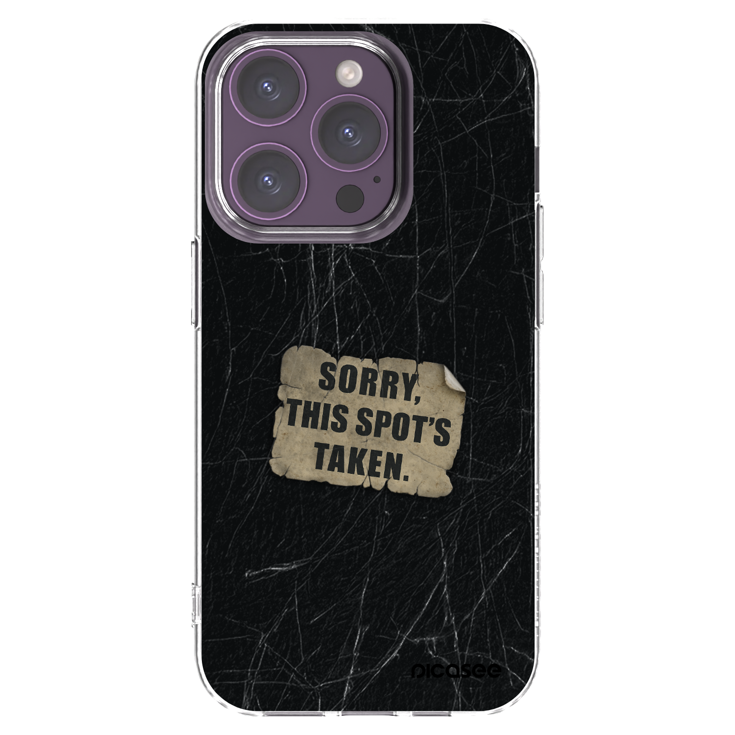 Picasee silikonowe przeźroczyste etui na Apple iPhone 14 Pro - SORRY