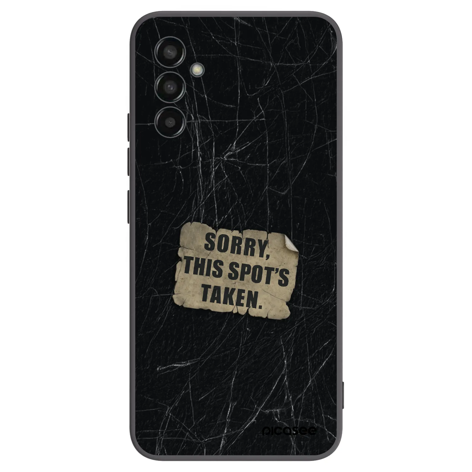 Picasee silikonowe czarne etui na Samsung Galaxy M13 M135F - SORRY