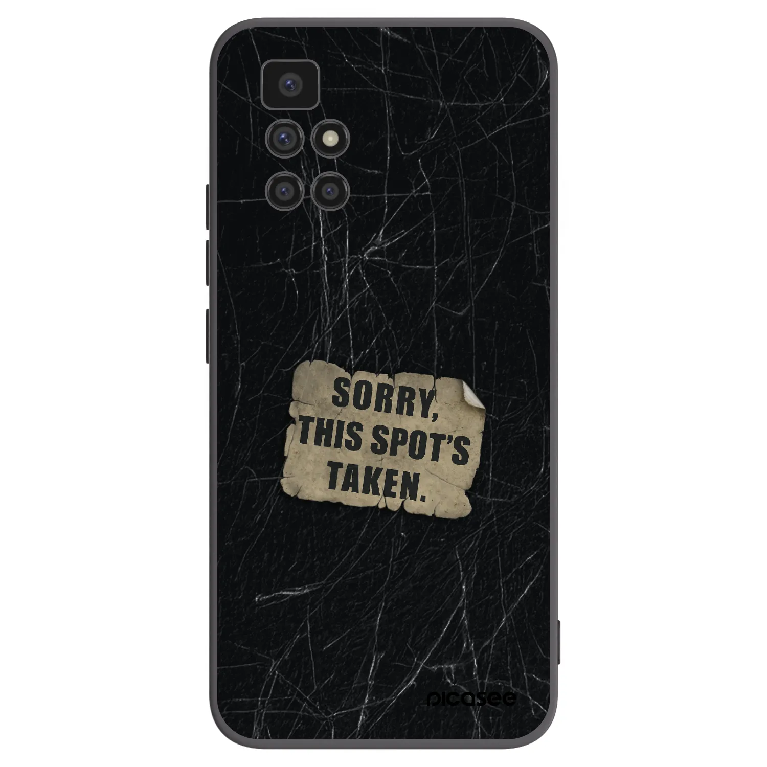 Picasee silikonowe czarne etui na Xiaomi Redmi 10 (2022) - SORRY