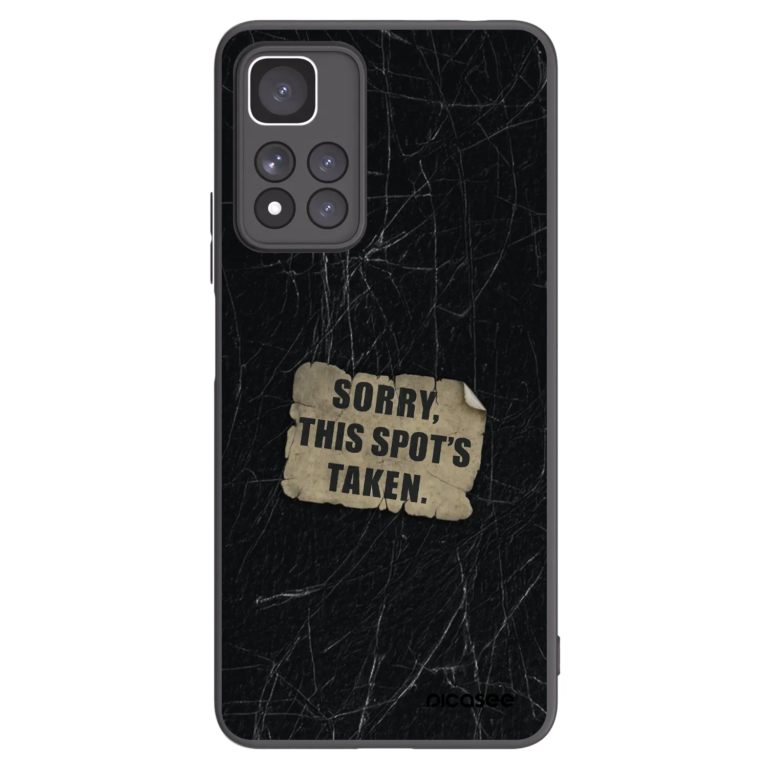 Picasee silikonowe czarne etui na Xiaomi Redmi Note 11 Pro+ 5G - SORRY