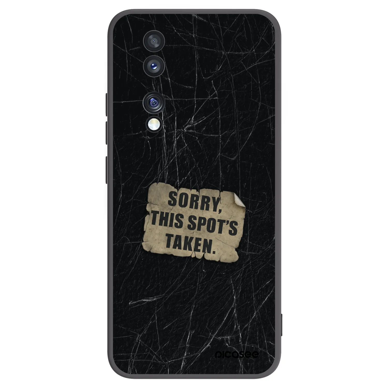 Picasee silikonowe czarne etui na Honor 70 - SORRY