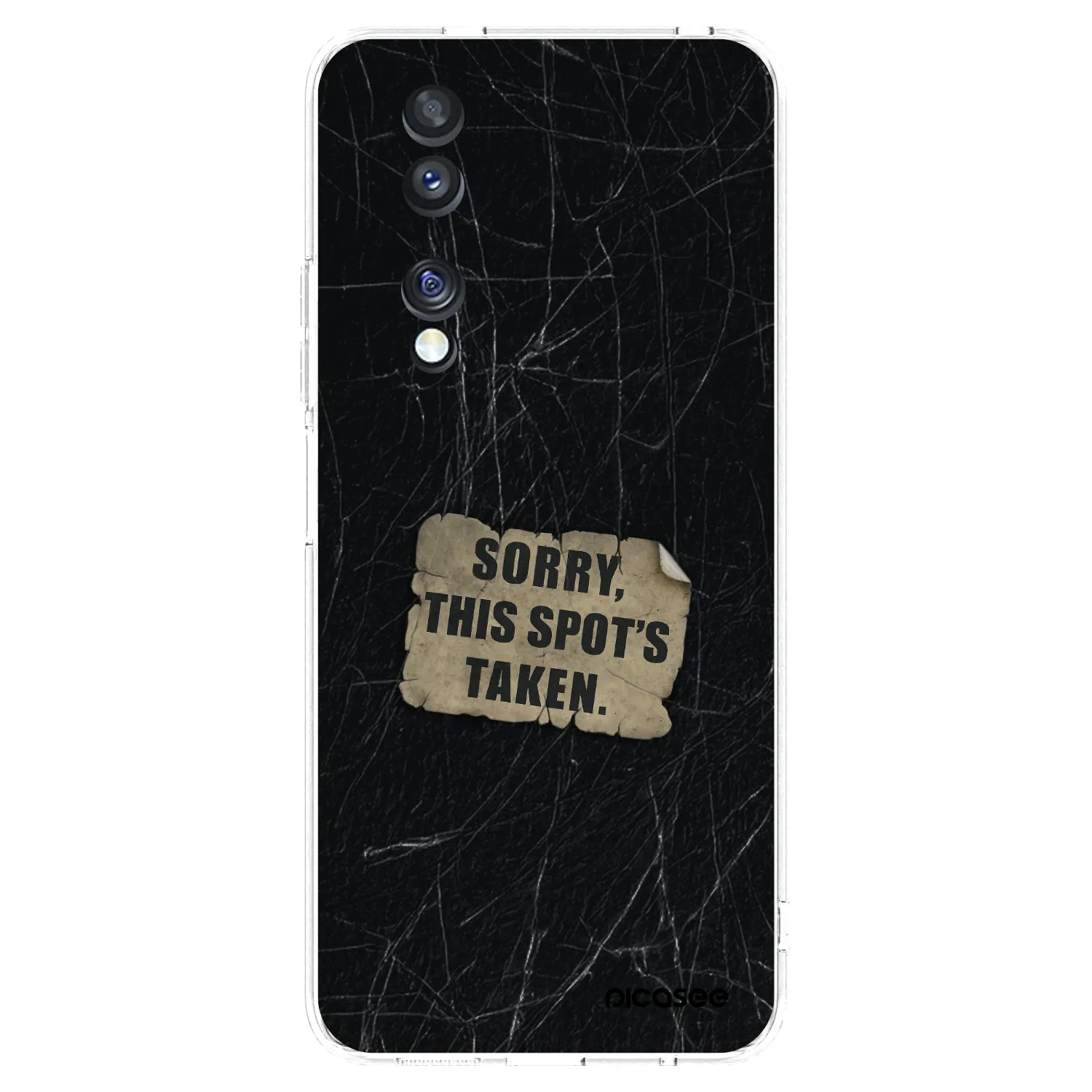 Picasee silikonowe przeźroczyste etui na Honor 70 - SORRY