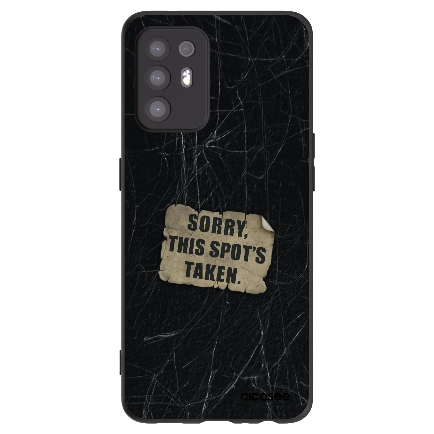 Picasee silikonowe czarne etui na OPPO A94 5G - SORRY