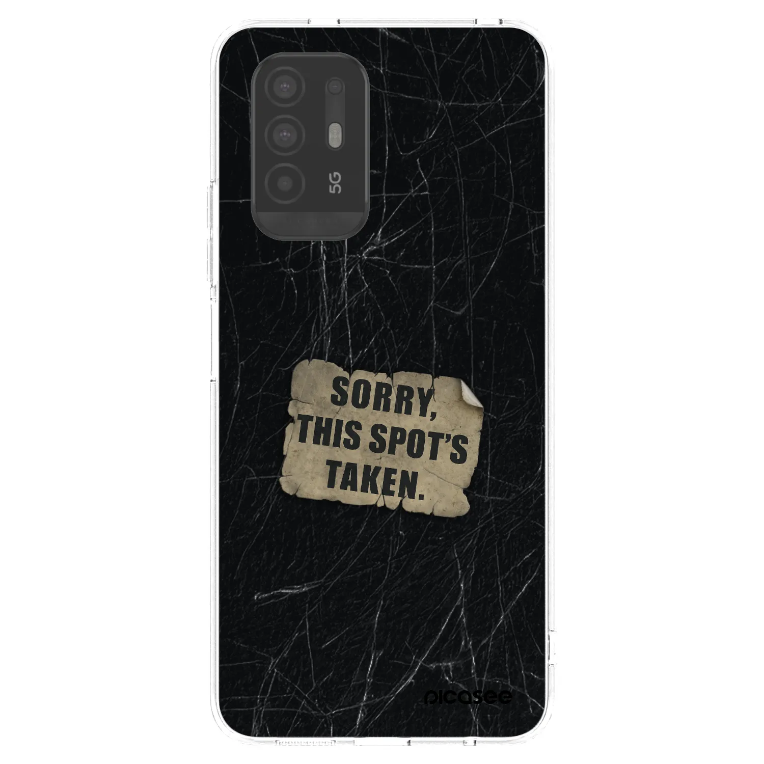 Picasee silikonowe przeźroczyste etui na OPPO A94 5G - SORRY