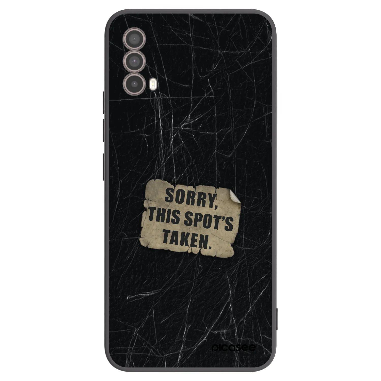 Picasee silikonowe czarne etui na Motorola Moto E40 - SORRY