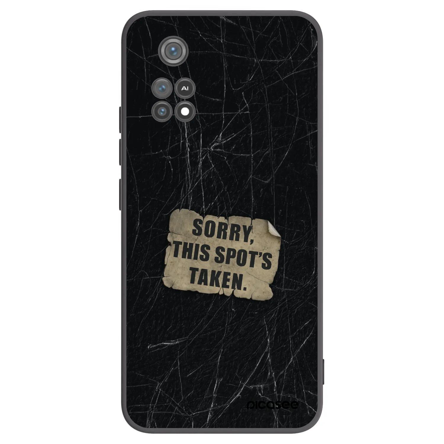 Picasee silikonowe czarne etui na Xiaomi Poco M4 Pro - SORRY