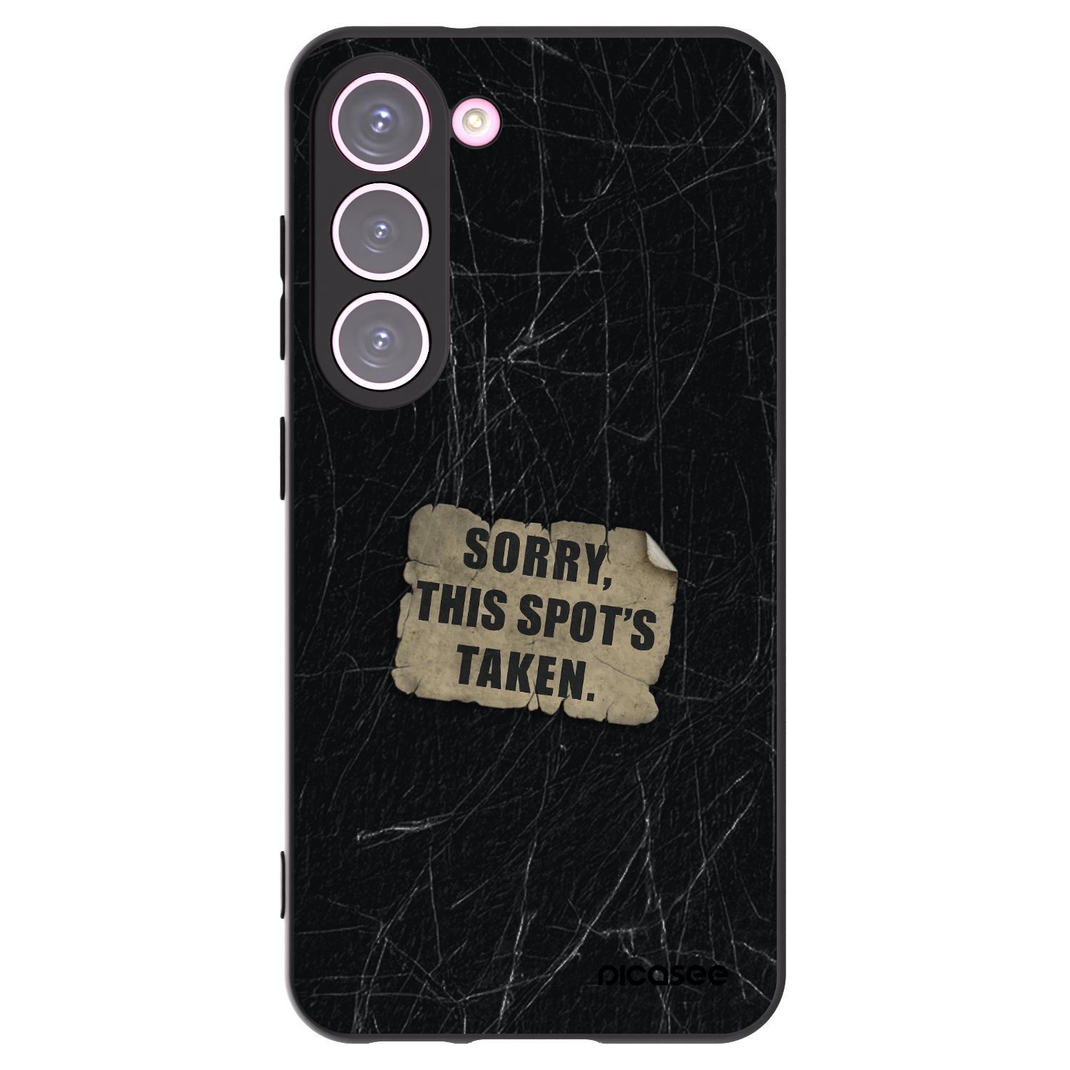 Picasee silikonowe czarne etui na Samsung Galaxy S23 5G - SORRY