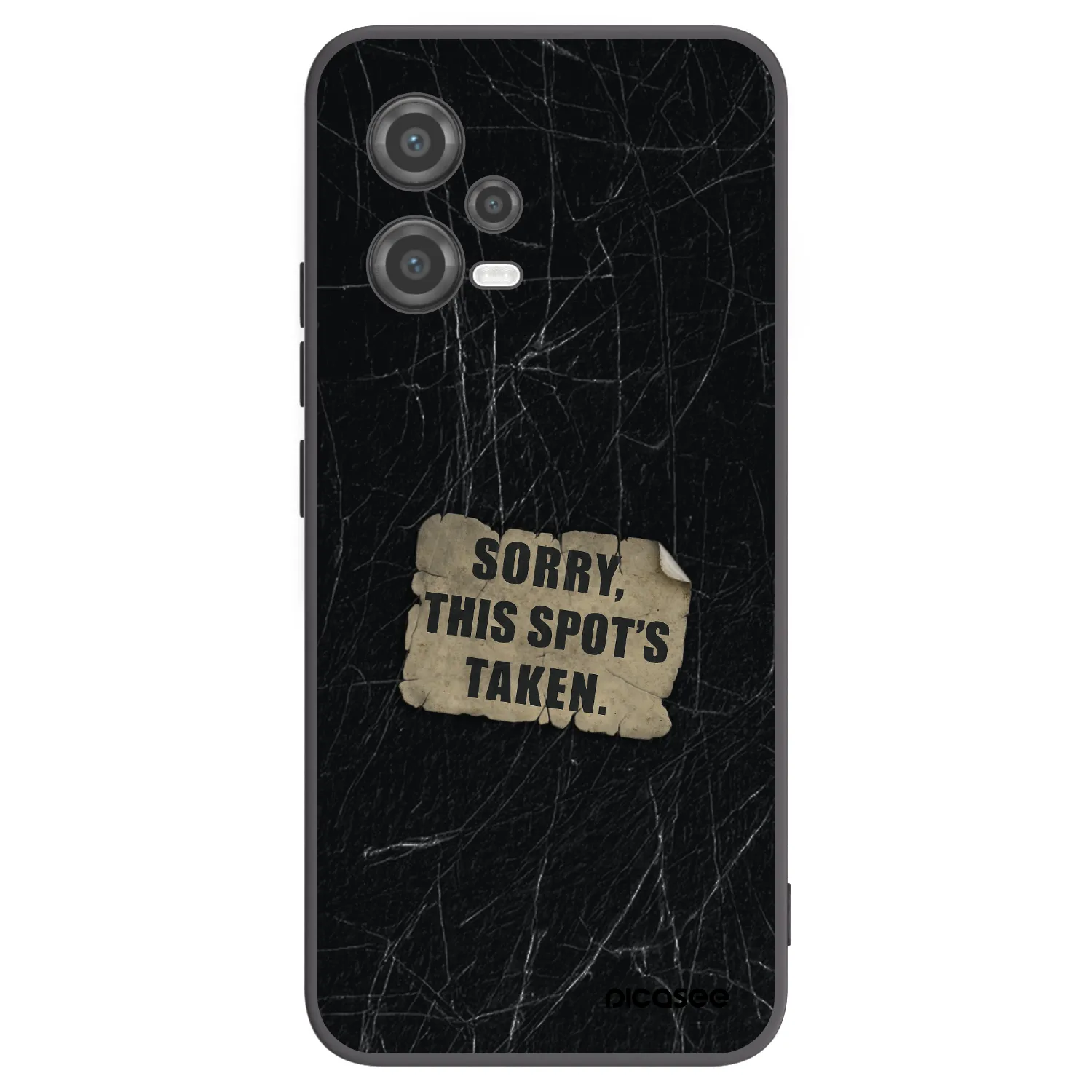 Picasee silikonowe czarne etui na Xiaomi Poco X5 - SORRY