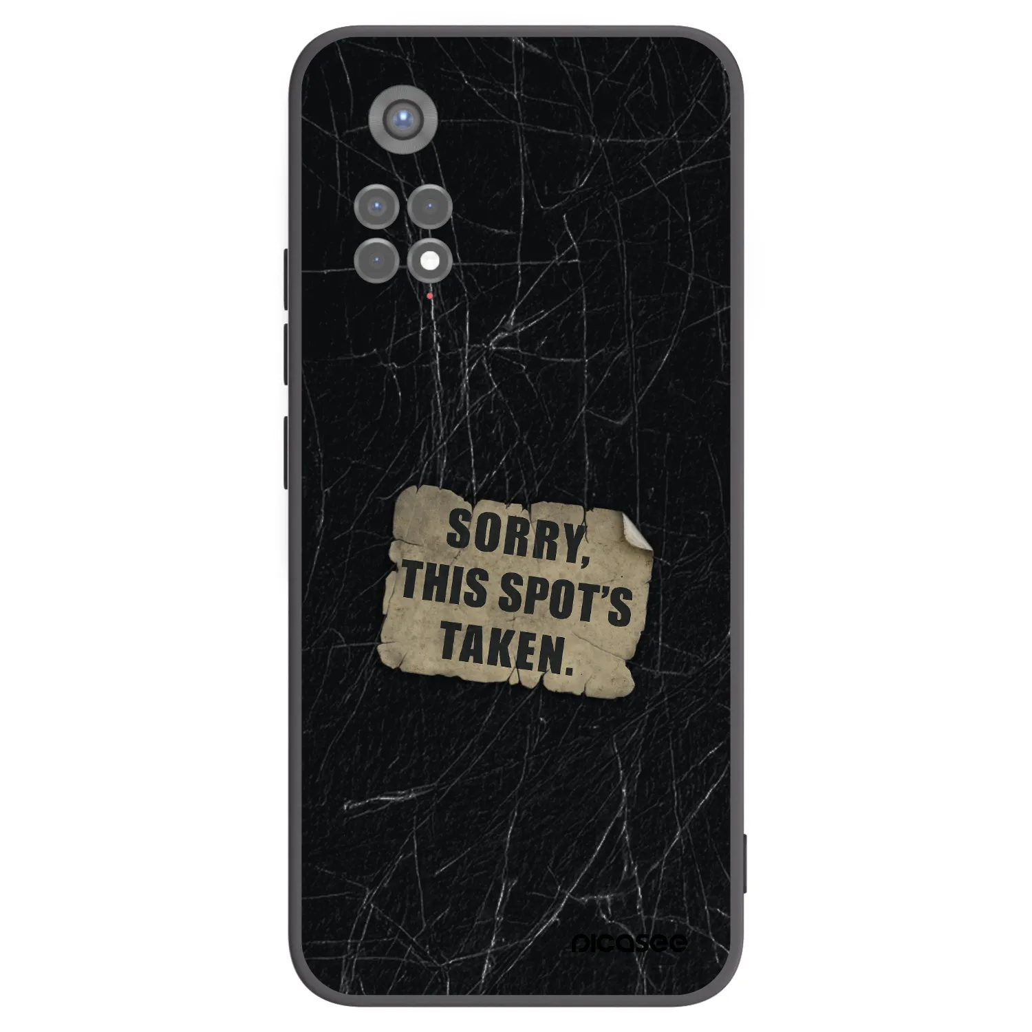 Picasee silikonowe czarne etui na Xiaomi Redmi Note 11S 5G - SORRY
