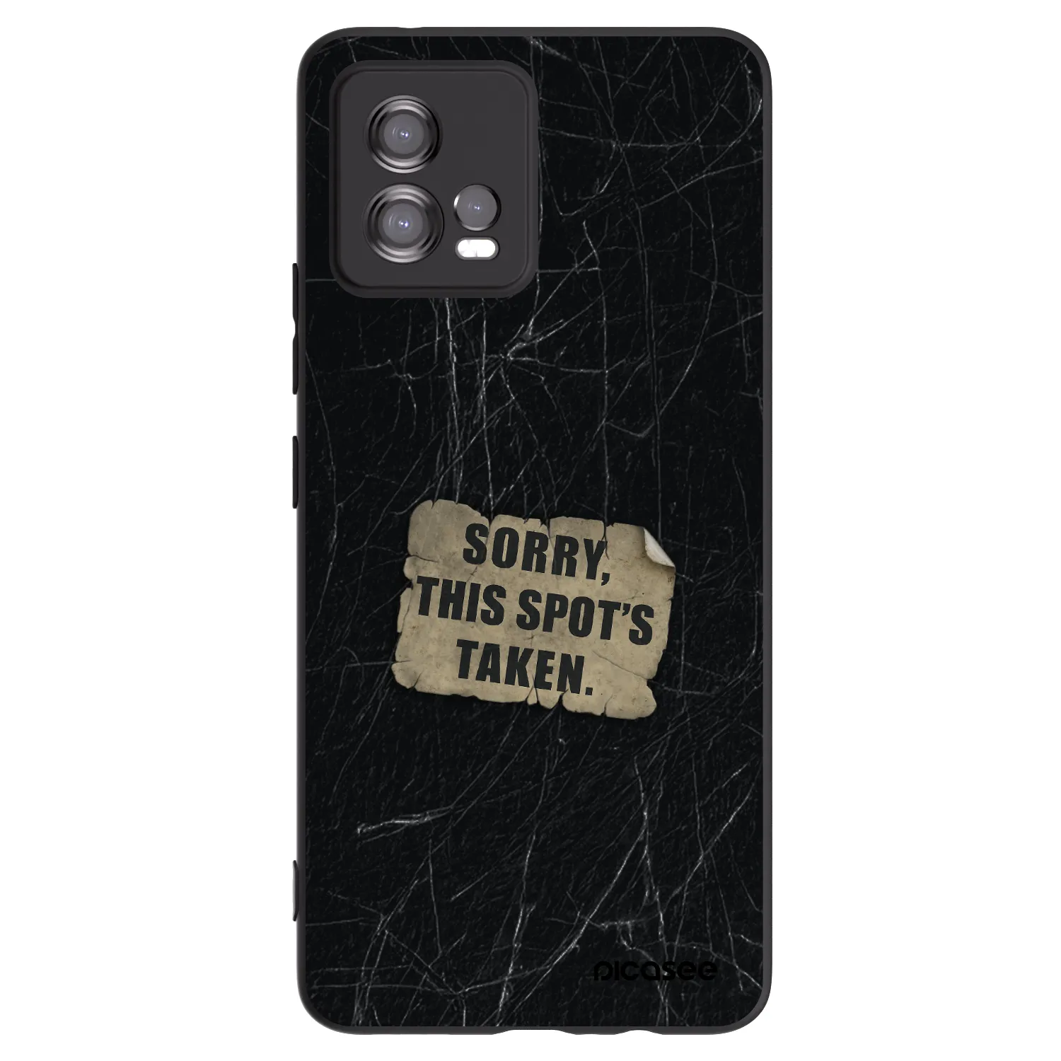 Picasee silikonowe czarne etui na Motorola Moto G72 - SORRY