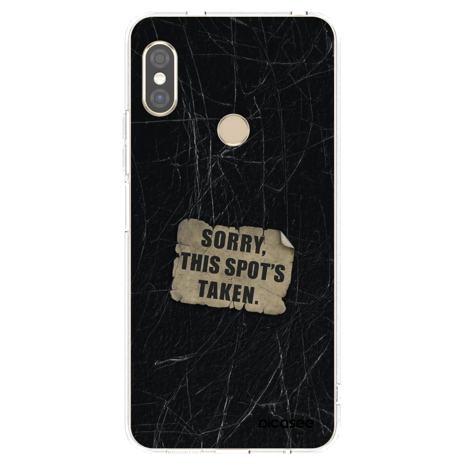 Picasee silikonowe przeźroczyste etui na Xiaomi Redmi Note 5 Global - SORRY