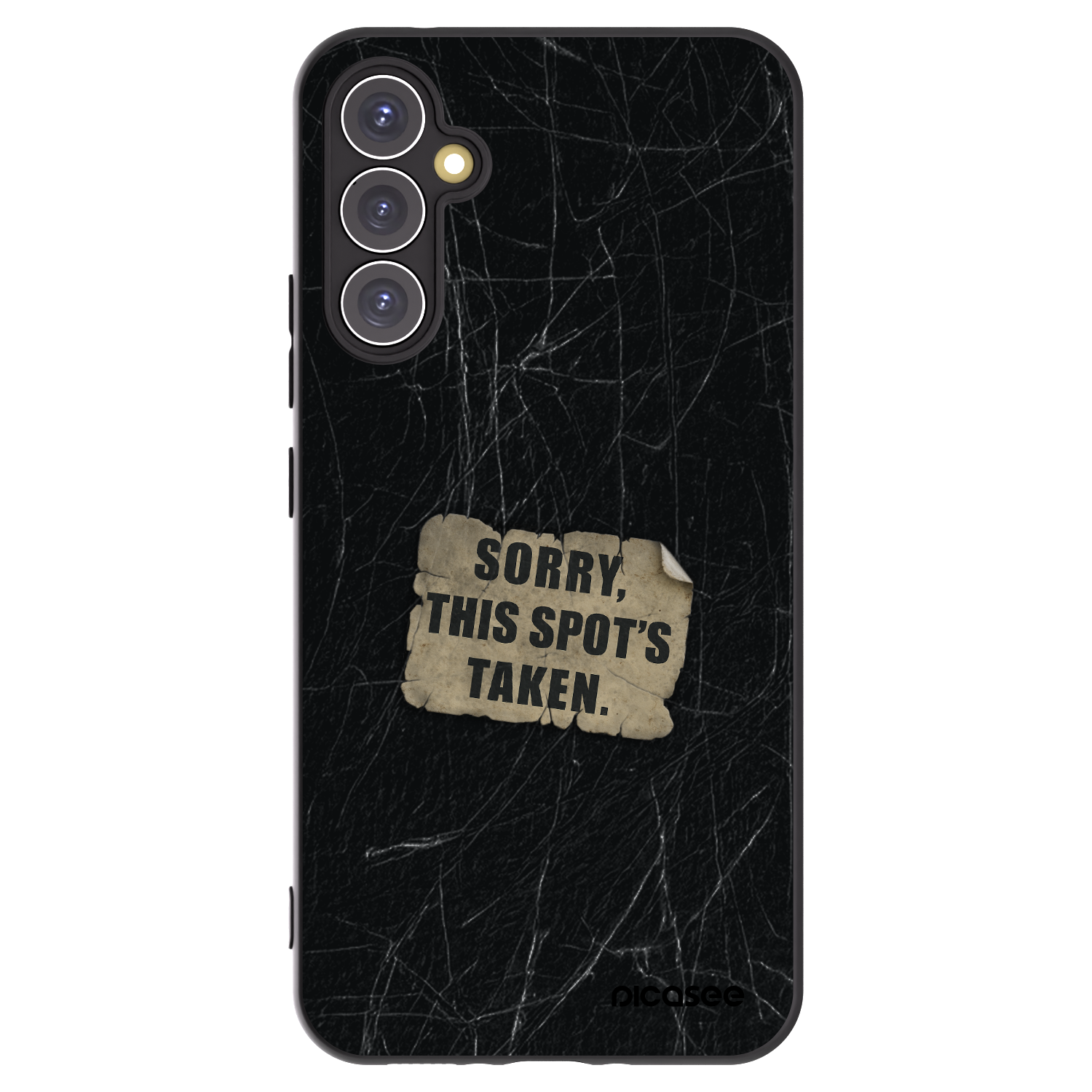 Picasee silikonowe czarne etui na Samsung Galaxy A34 5G A346B - SORRY