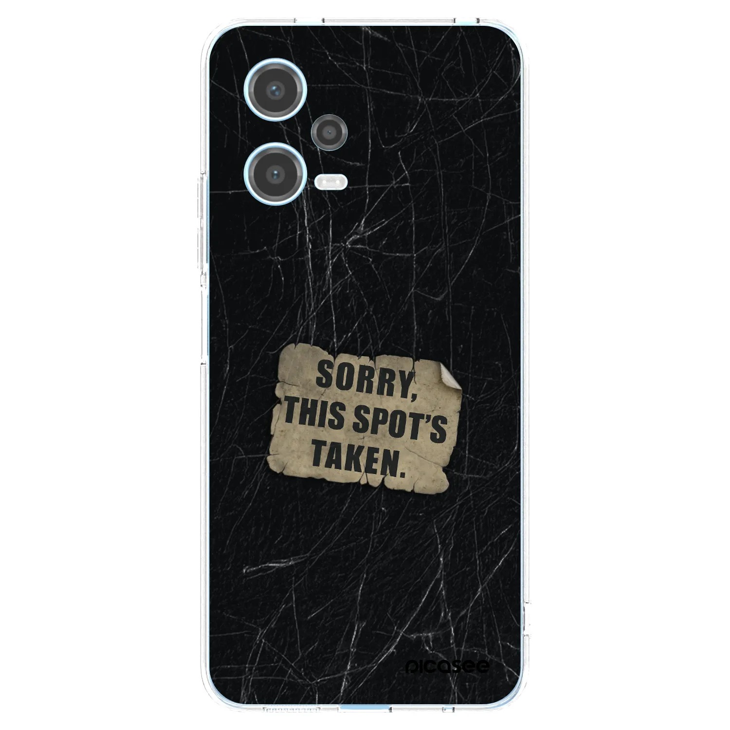 Picasee silikonowe przeźroczyste etui na Xiaomi Redmi Note 12 5G - SORRY