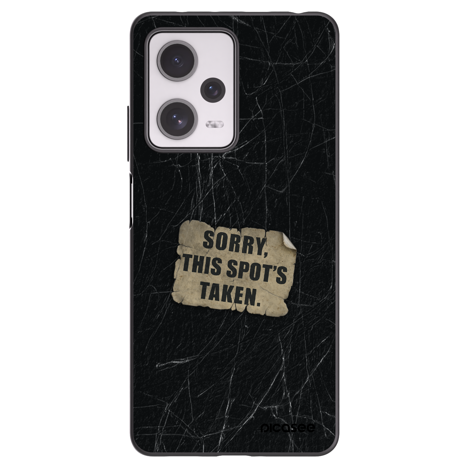 Picasee silikonowe czarne etui na Xiaomi Redmi Note 12 Pro+ 5G - SORRY