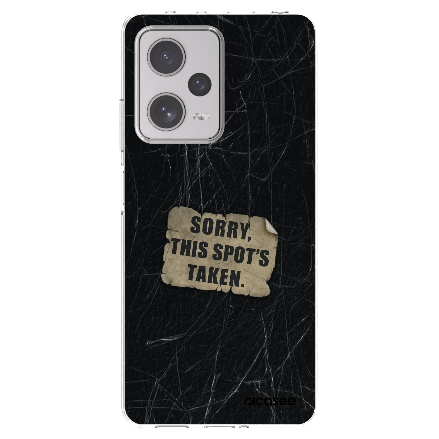 Picasee silikonowe przeźroczyste etui na Xiaomi Redmi Note 12 Pro+ 5G - SORRY