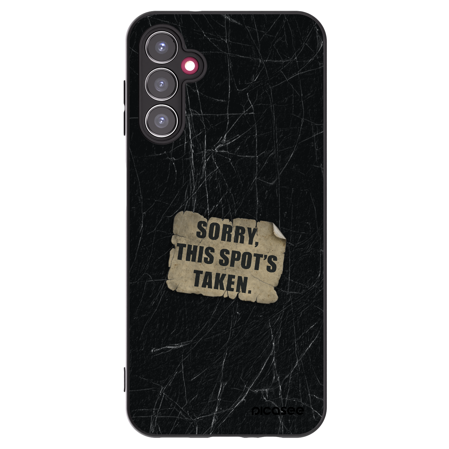 Picasee silikonowe czarne etui na Samsung Galaxy A14 5G A146P - SORRY
