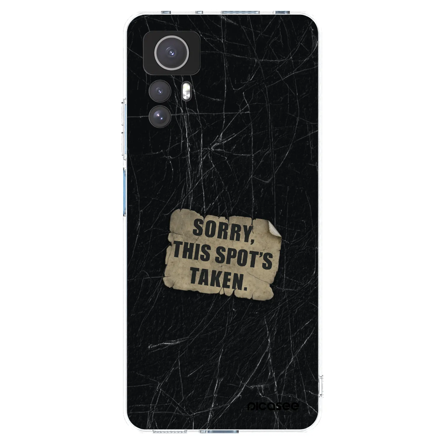 Picasee silikonowe przeźroczyste etui na Xiaomi Redmi Note 12S - SORRY