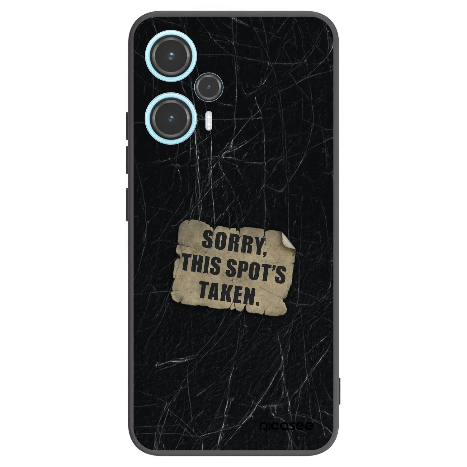 Picasee silikonowe czarne etui na Xiaomi Poco F5 - SORRY