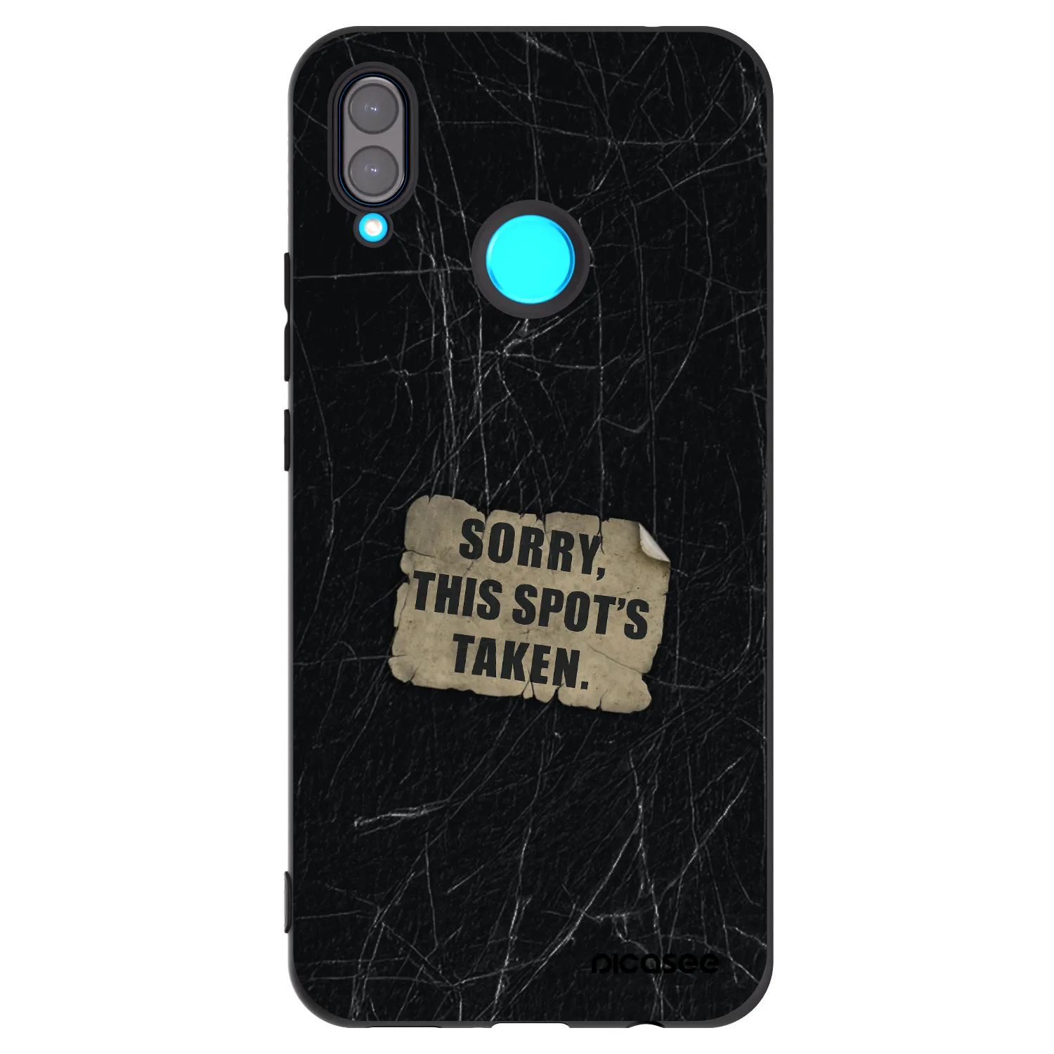 Picasee silikonowe czarne etui na Huawei Nova 3i - SORRY