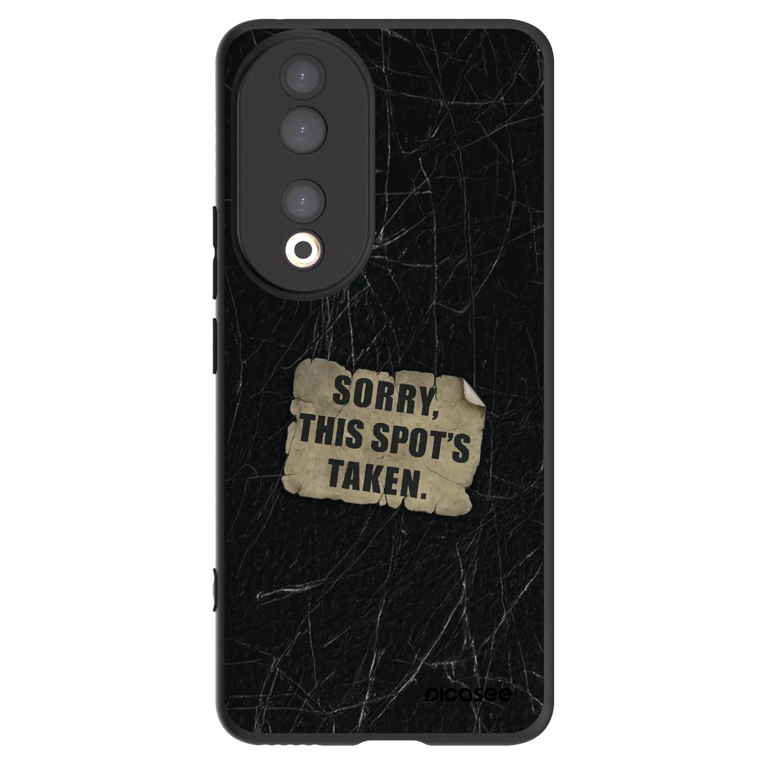 Picasee silikonowe czarne etui na Honor 90 5G - SORRY
