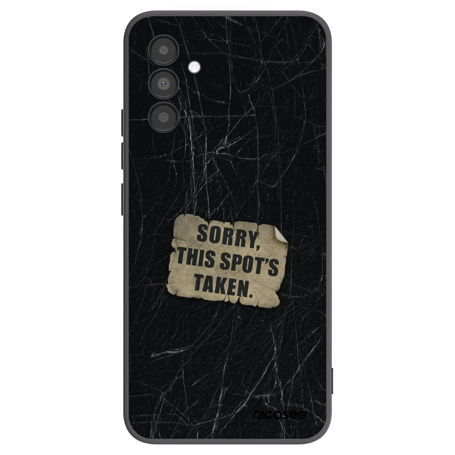Picasee silikonowe czarne etui na Samsung Galaxy A04s A047F - SORRY