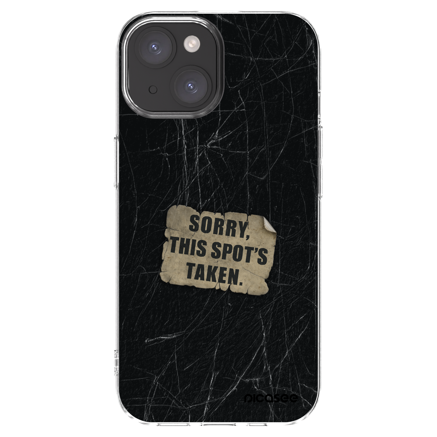 Picasee silikonowe przeźroczyste etui na Apple iPhone 15 - SORRY