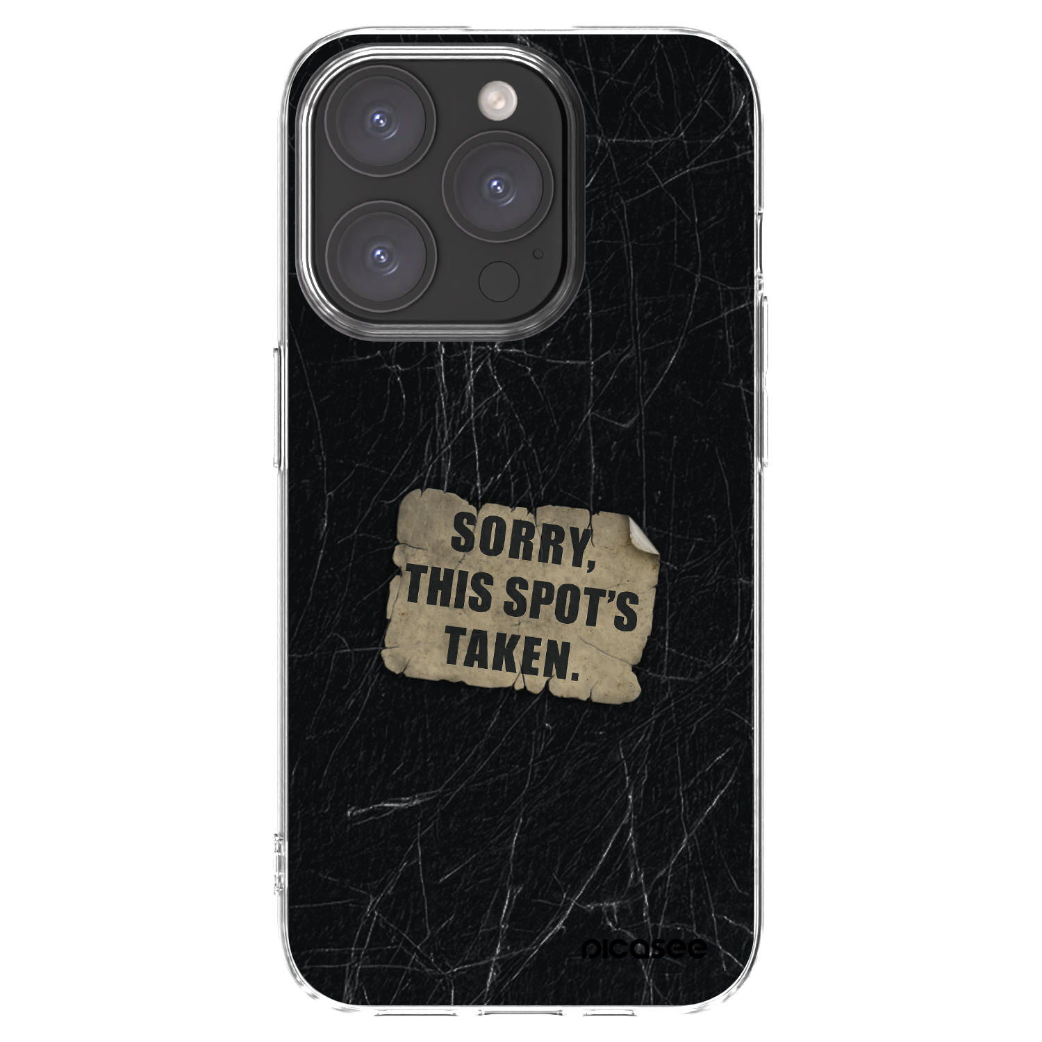 Picasee silikonowe przeźroczyste etui na Apple iPhone 15 Pro - SORRY