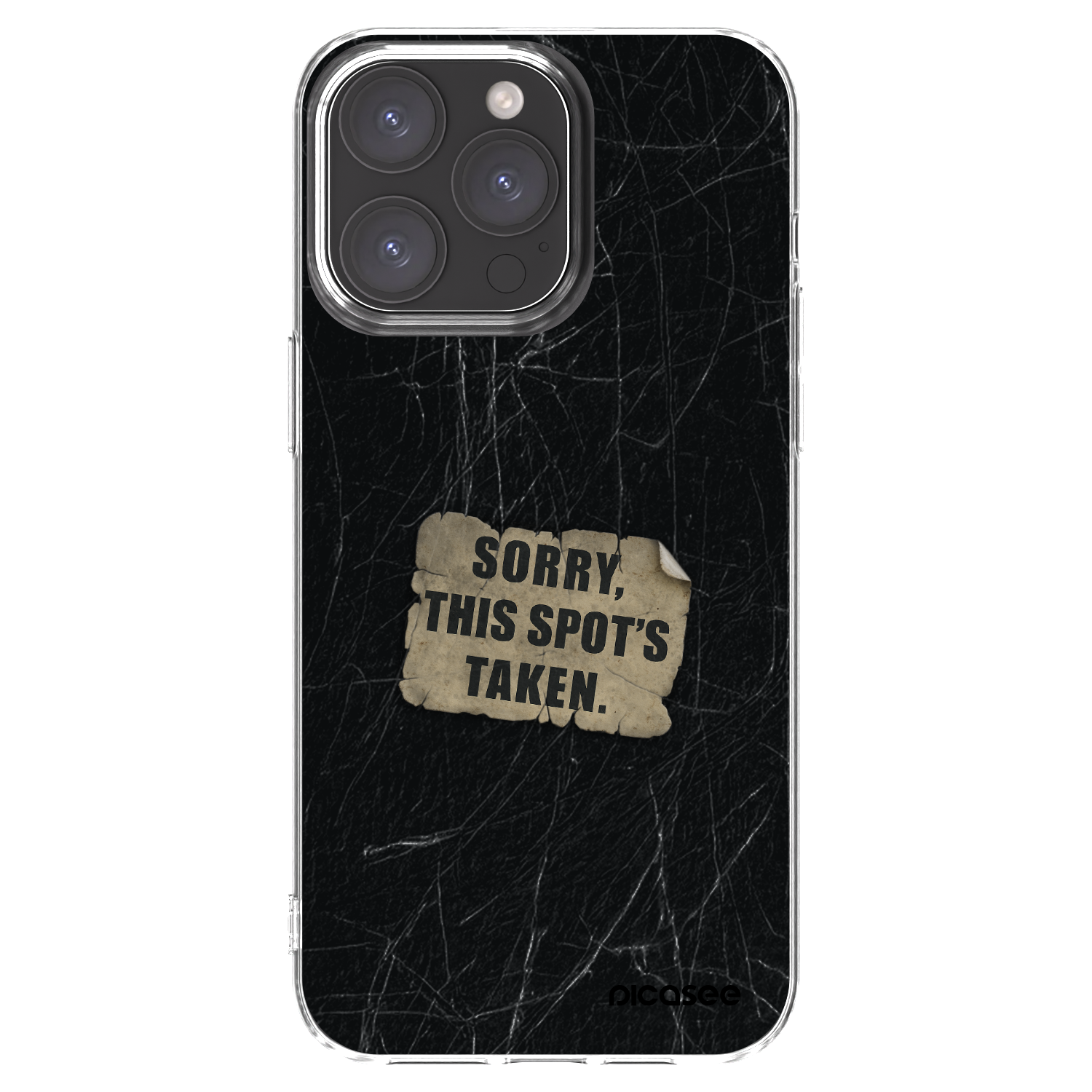 Picasee silikonowe przeźroczyste etui na Apple iPhone 15 Pro Max - SORRY