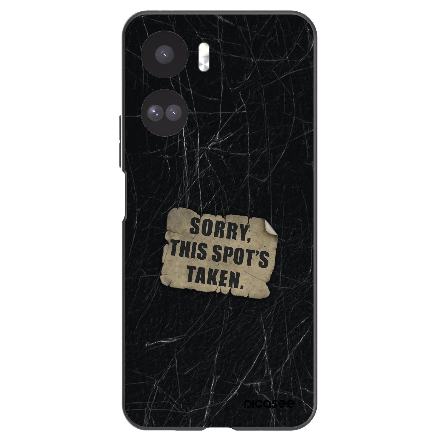 Picasee silikonowe czarne etui na Honor 90 Lite 5G - SORRY