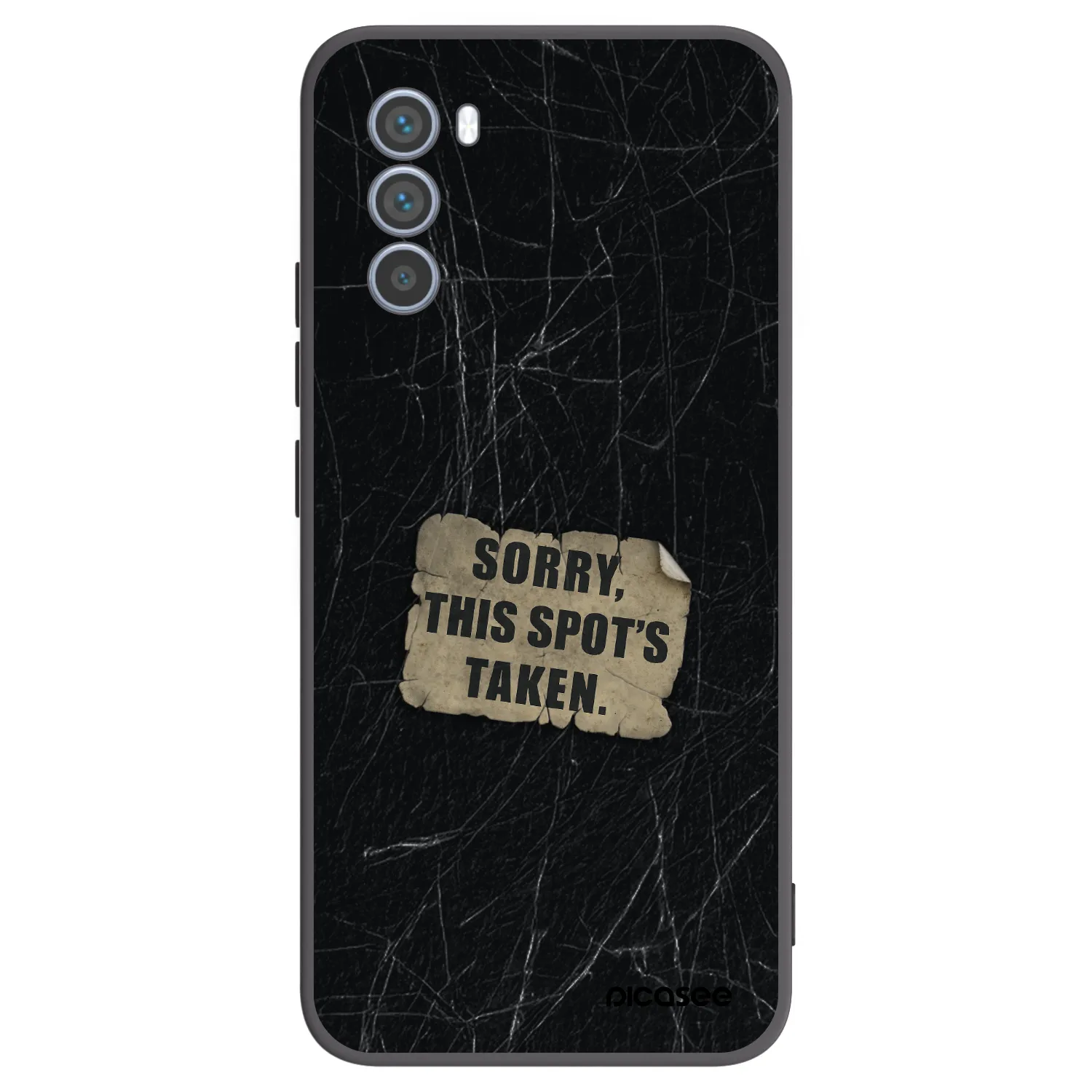 Picasee silikonowe czarne etui na Motorola Moto G62 - SORRY