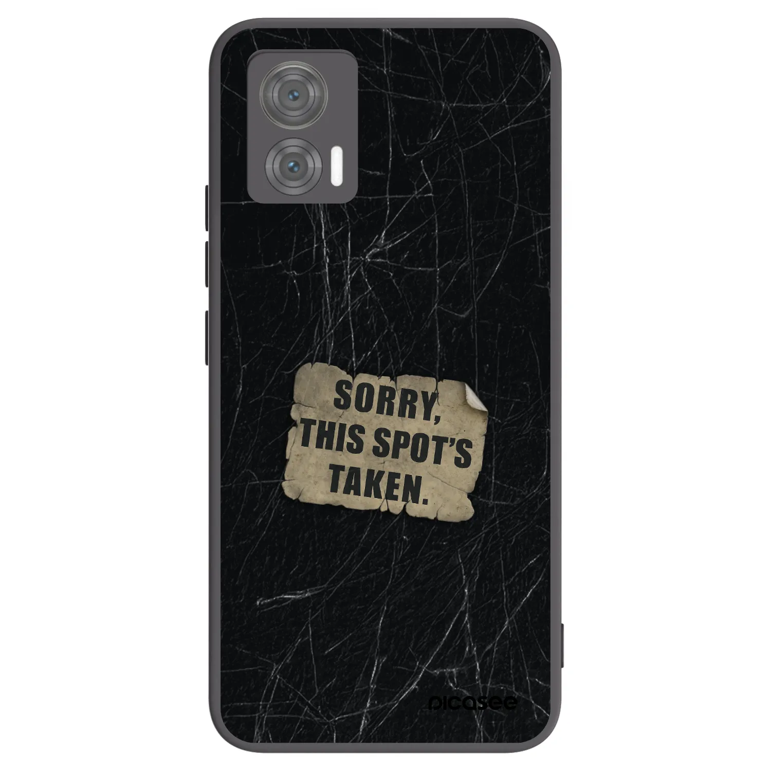 Picasee silikonowe czarne etui na Motorola Edge 30 Neo - SORRY