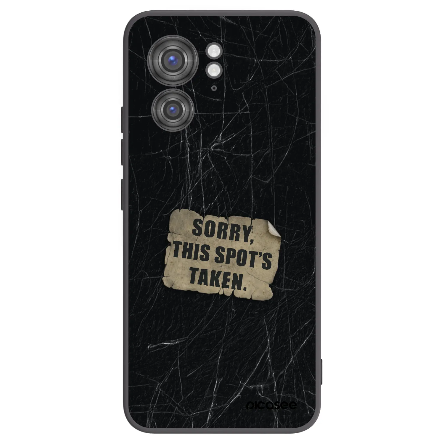 Picasee silikonowe czarne etui na Motorola Edge 40 - SORRY