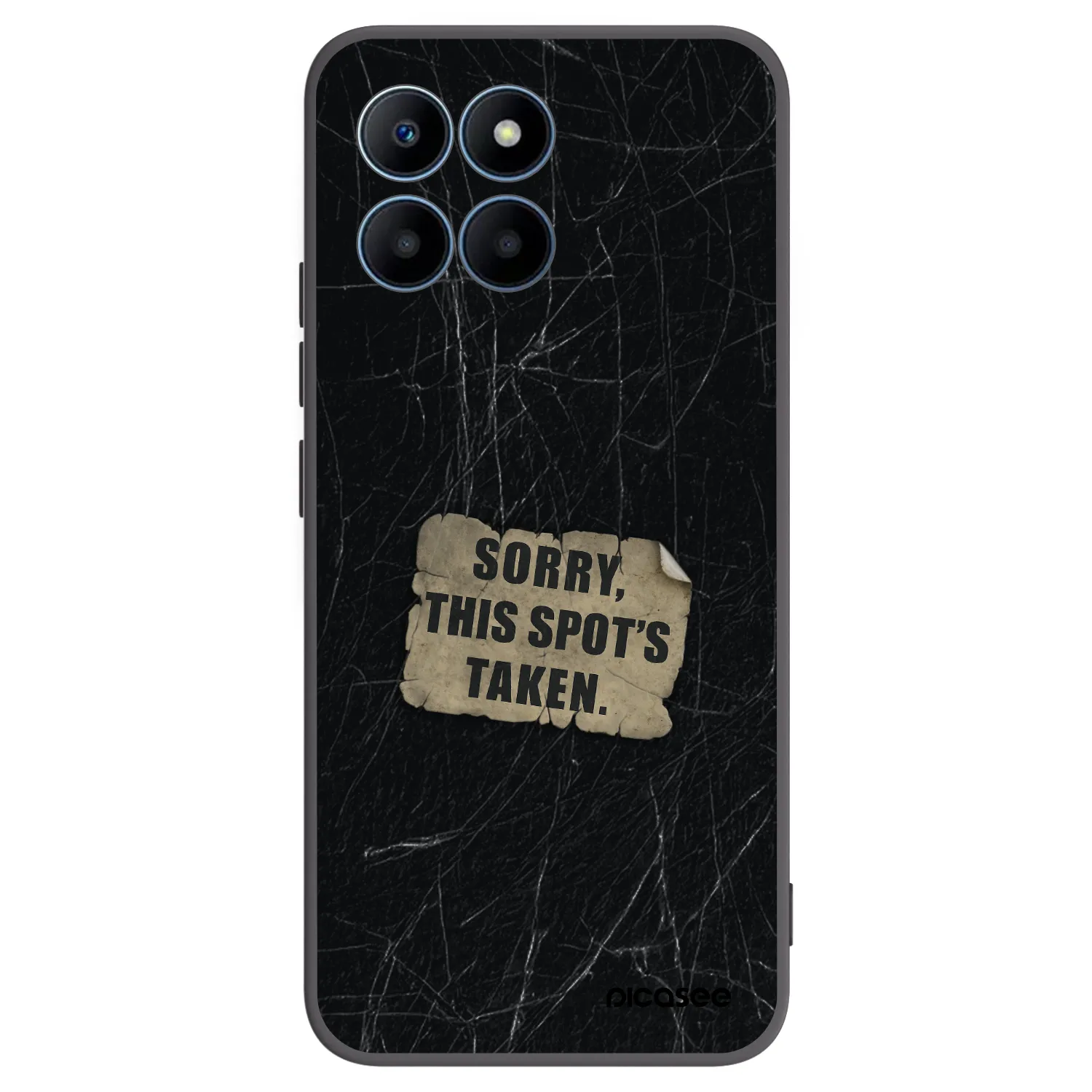 Picasee silikonowe czarne etui na Honor 70 Lite - SORRY