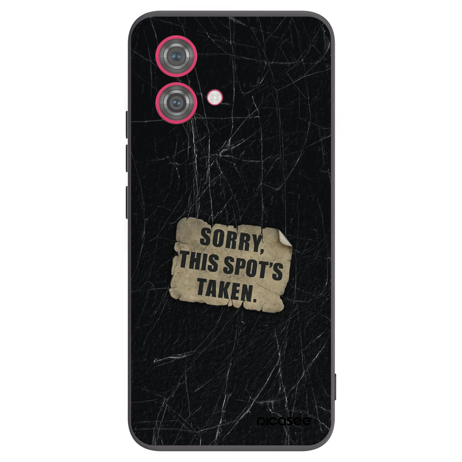 Picasee silikonowe czarne etui na Motorola Moto G84 5G - SORRY