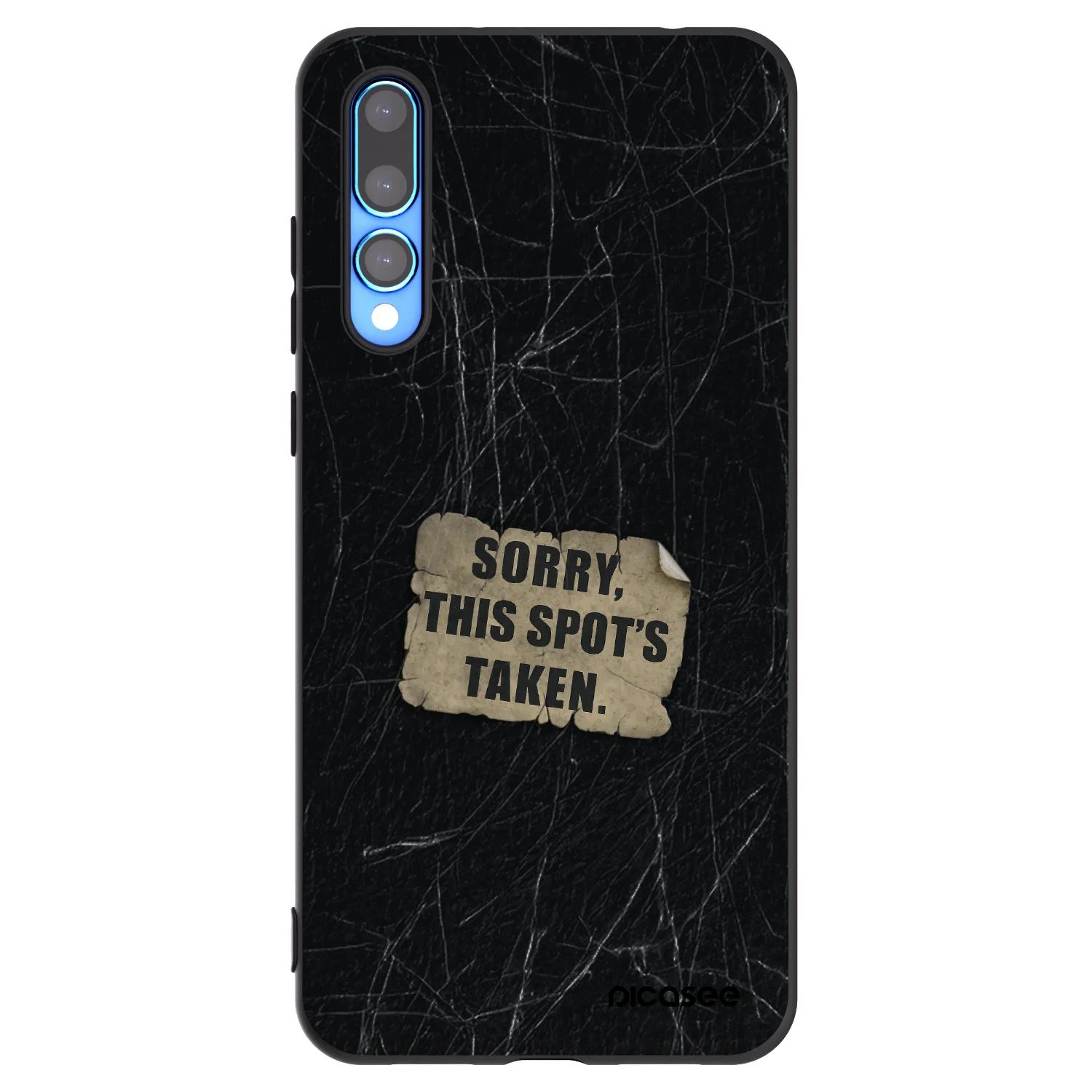 Picasee silikonowe czarne etui na Huawei P20 Pro - SORRY