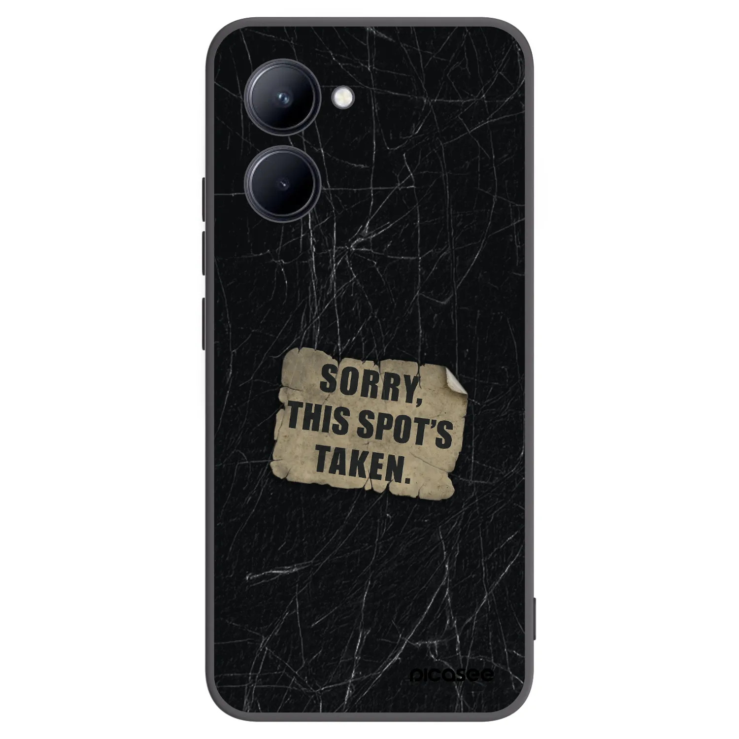 Picasee silikonowe czarne etui na Realme C33 (2023) - SORRY