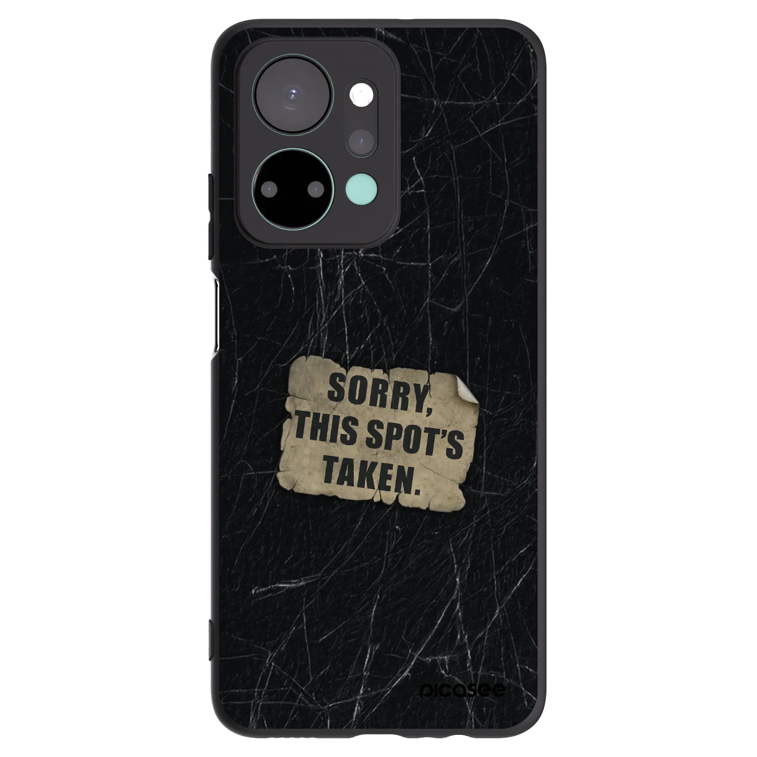Picasee silikonowe czarne etui na Honor X7a - SORRY