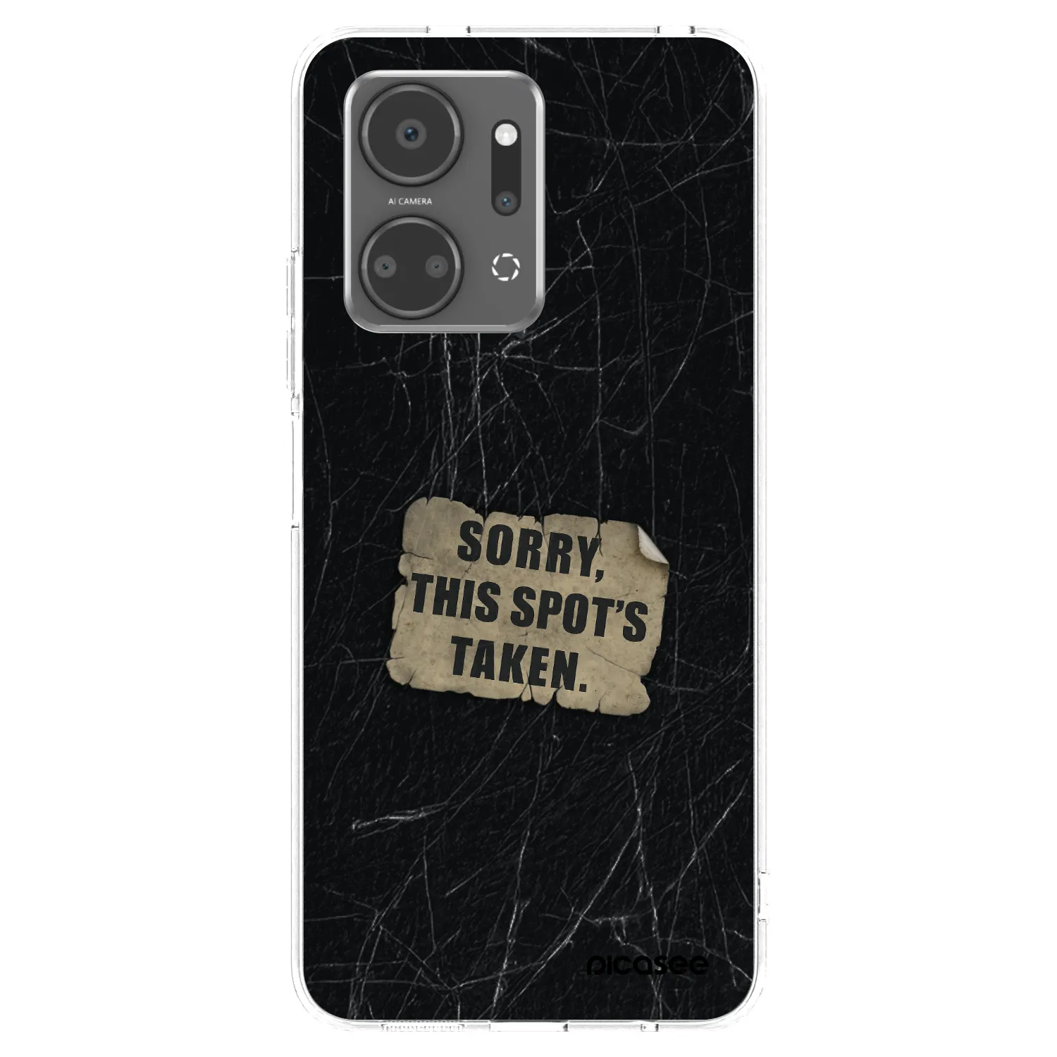 Picasee silikonowe przeźroczyste etui na Honor X7a - SORRY