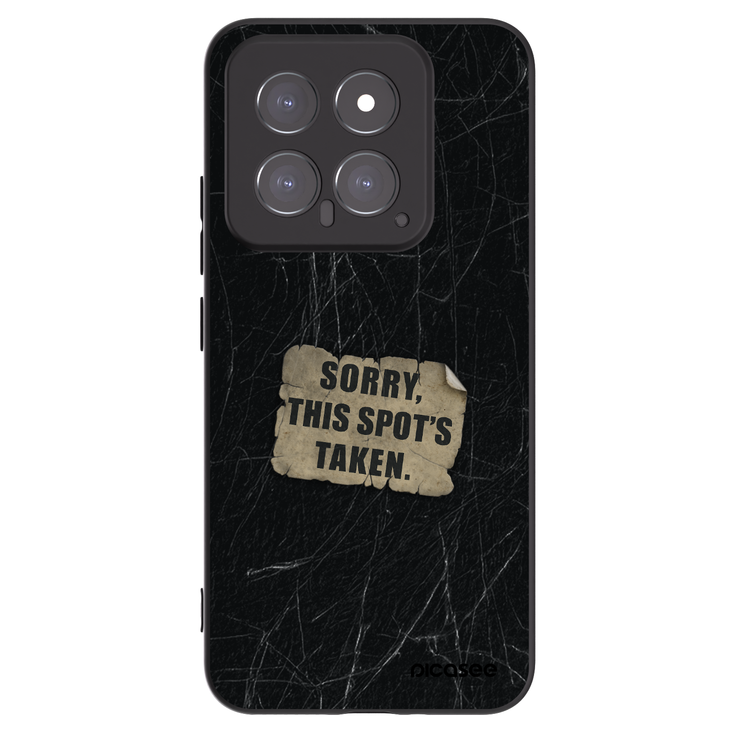 Picasee silikonowe czarne etui na Xiaomi 14 - SORRY