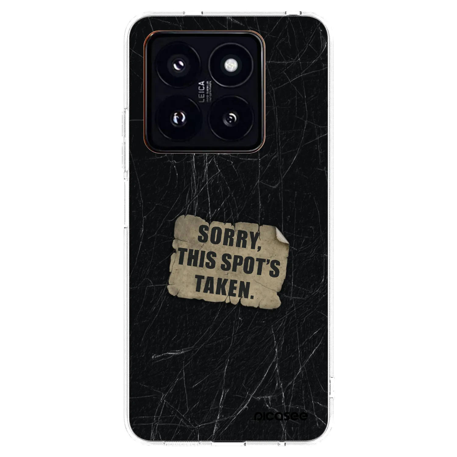 Picasee silikonowe przeźroczyste etui na Xiaomi 14 Pro - SORRY