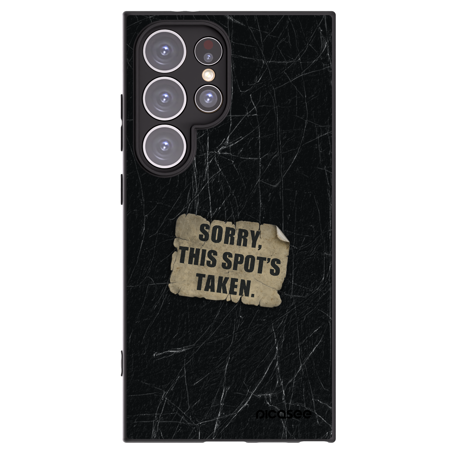 Picasee silikonowe czarne etui na Samsung Galaxy S24 Ultra S928B 5G - SORRY