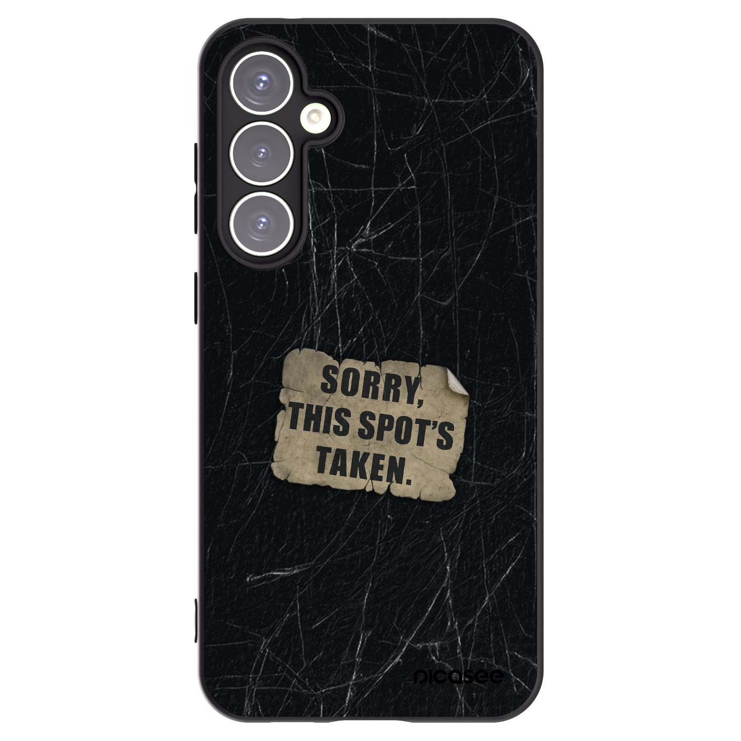 Picasee silikonowe czarne etui na Samsung Galaxy S23 FE S711B - SORRY